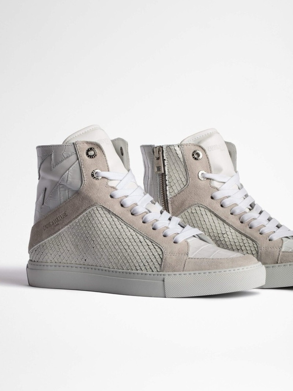 Zadig & Voltaire Women's High Top Wedge Keith Sneakers, EU 38 (US 7)